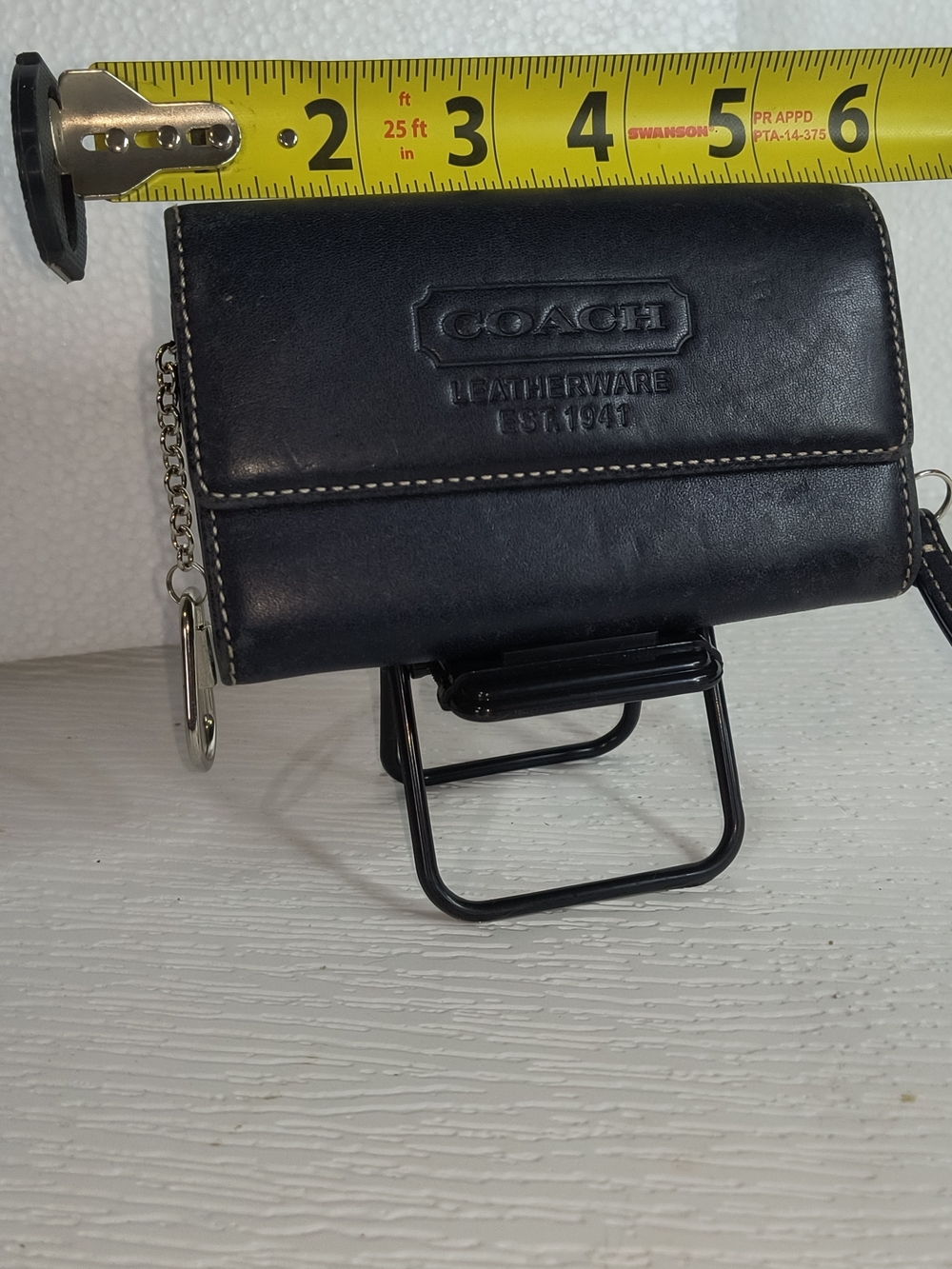 COACH Black Leather Key/Wallet Case - Picture 3 of 6